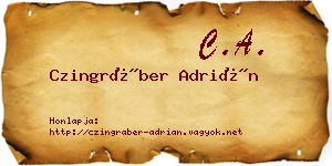 Czingráber Adrián névjegykártya
