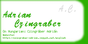 adrian czingraber business card